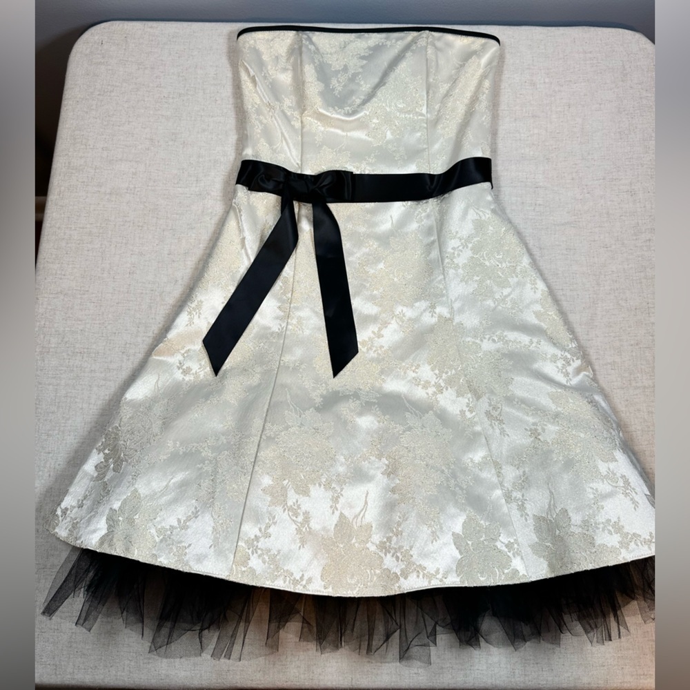 Jessica McClintock Gunne Sax Vintage Strapless Dress Size 5 - Picture 3 of 10